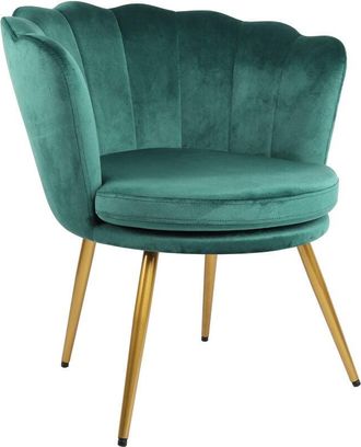 RayGar Genesis flora Petal Back Scallop Chair - Green