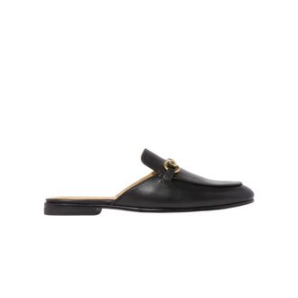 Scarosso Serena Black Horsebit Muiltje - Dames - Slip ons - Zwart - 39 EU - Leer - Schoenen