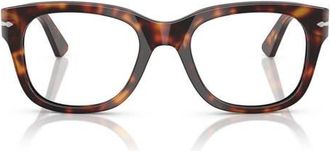Persol 53mm Square optical glasses in Havana/demo Lens at Nordstrom