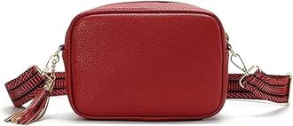 Generic Ladies Leather Crossbody Bag for Women - Small Shoulder Handbag with Adjustable Strap, Genuine PU Travel Bags, Daily Wide Strap Bag for Work, Nights O