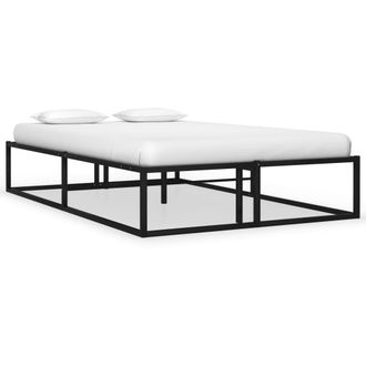 vidaXL Estructura De Cama Sin Colch&oacute;n Metal Negro 120x200 Cm Vidaxl