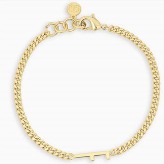Gorjana Wilder Alphabet Bracelet - F In Gold