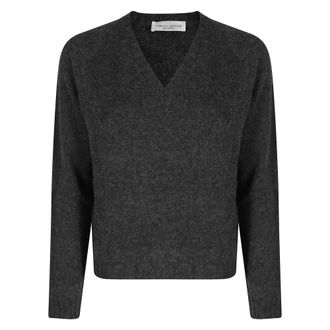 Roberto Collina Scollo V ML - Knitwear - Mujer - Gris - S