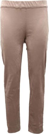D.exterior Vegan Suede Broek met Elastische Taille - Dames - Sweatpants - Grijs - S - Su&egrave;de - Broeken