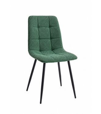 Home Heavenly Home Heavenly - Pack 4 Sillas Comedor Tapizadas Astrid, Dise&ntilde;o Moderno Con Patas Met&aacute;licas, 88x43x54 Cm. Color: Verde Oscuro