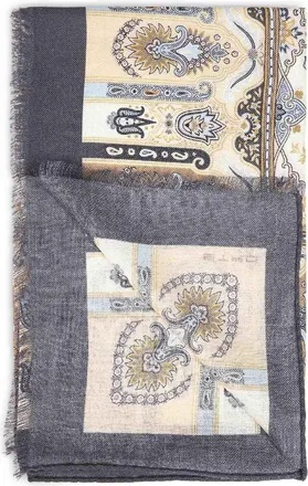 Etro Womens Scarf Wool-Silk Multicolour Scarfs