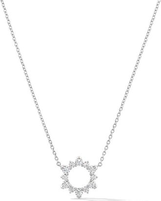 HEARTS ON FIRE Aerial Eclipse Pendant Necklace in White Gold/Diamond at Nordstrom, Size 18