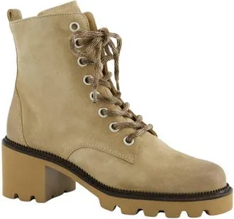 Paul Green Ellen Combat Boot in Grain Soft Suede at Nordstrom, Size 10.5