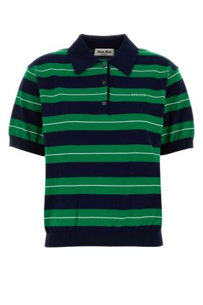 Miu Miu Embroidered Cotton Polo Shirt