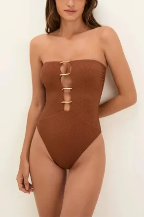 Vix Firenze Judy One-Piece Swimsuit In Brown