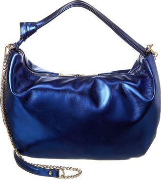 Persaman New York Isa Metallic Leather Shoulder Bag