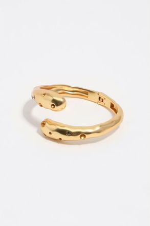 Bimba & Lola Engraved Logo Metal Bangle in Gold at Nordstrom