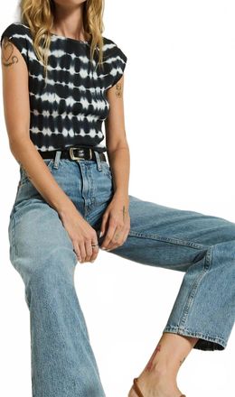 Nation Ltd Jilli Tie Dye Top In Navy