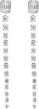 Effy 14K White Gold Diamond Linear Drop Earrings in 14K Gold at Nordstrom