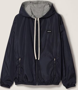 Miu Miu Reversible technical fabric and jersey blouson jacket