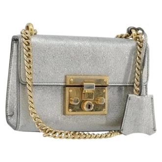 Gucci Pre-owned Cross Body Bags, female, Gray, Size: ONE SIZE Pre-owned Vintage Shoulder Bag