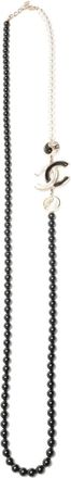 Chanel CC-mark beaded necklace - Black