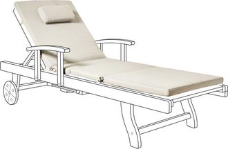 Beliani Beliani - Coj&iacute;n Para Tumbona De Exterior Lino De Poli&eacute;ster Gris Pardo Toscana/java/amantea