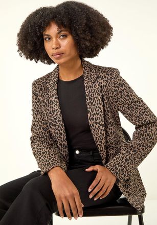 Roman Animal Print Stretch Jacket