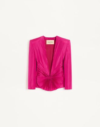 Valentino Giacca In Taffet&agrave; Donna FUCSIA 38