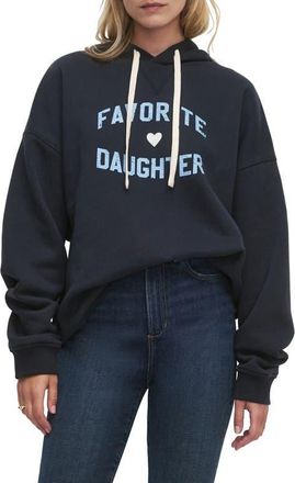Favorite Daughter Graphic Hoodie in Navy/Light Blue at Nordstrom, Size X-Small
