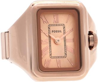 Fossil Raquel Watch Ring Quartz Rose Gold Dial Ladies Watch ES5345