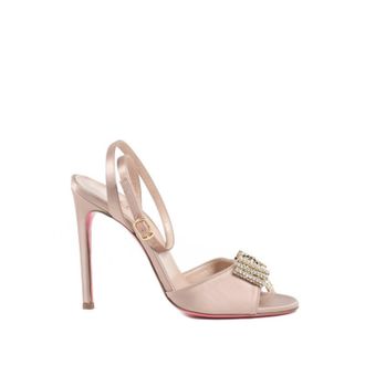 Dee Ocleppo Womens Satin Bow Sandal - Blush Leather - Size UK 8