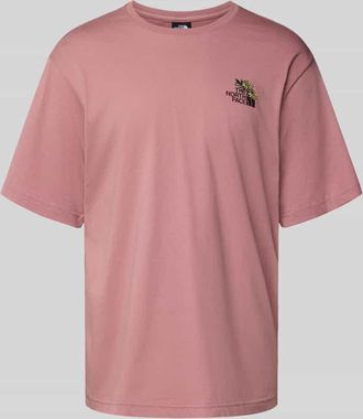 The North Face T-Shirt mit Label-Stitching in Altrosa, Größe XL