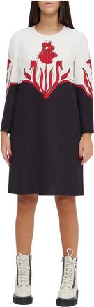 Moschino Jurk met Bloemendetail - Dames - Casual kleedjes - Veelkleurig - L - Leer - Kleedjes