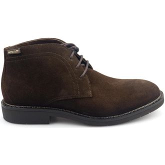 Mephisto Donkerbruine Su&egrave;de Herenlaarzen - Heren - Veterlaarzen - Bruin - 40 EU - Su&egrave;de - Schoenen