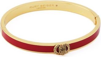 Kurt Geiger Chelsea Enamel Hinged Bangle in Fuchsia at Nordstrom