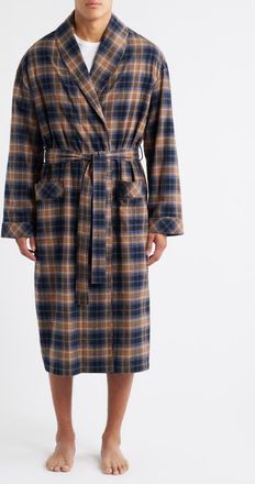 Majestic International Time Out Flannel Robe in Sienna at Nordstrom, Size Large