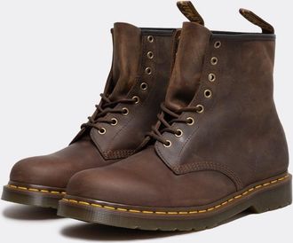 Dr. Martens Shop Voor Dr. Martens 1460 Crazy Horse Dames Gaucho Bruin Leren Enkellaarzen