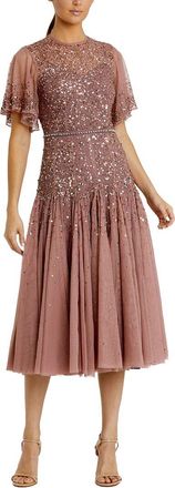 Mac Duggal Flounce Tea-Length Dress