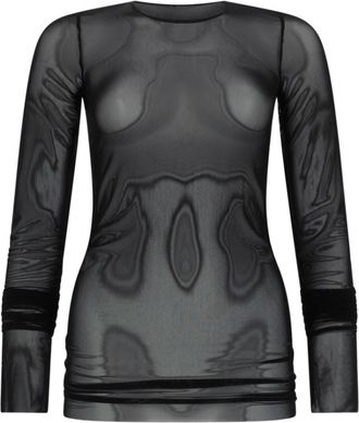 Rick Owens Black Solid Round Neck T-Shirt