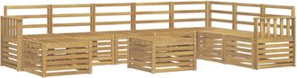 vidaXL Conjunto De Sof&aacute;s De Exterior 9 Uds. Blanco Vidaxl