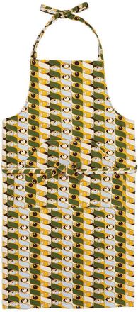 La DoubleJ Third Eye print apron - unisex - Cotton - One Size - Green