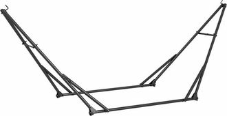 OUTSUNNY Foldable Hammock Stand, 2 in 1 Hammock Net Stand, Hammock Chair Stand
