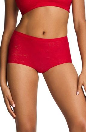 Spanx SPANXsupersmooth Day to Date Night Lace Boyshorts in Spanx Red at Nordstrom, Size X-Large