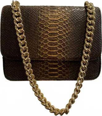 Berg&eacute; Womens Dune Chain Handbag In Bronze