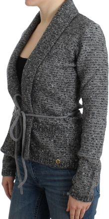 Roberto Cavalli Womens Gray Wool Knitted Cardigan Virgin Clothing