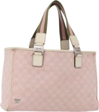 Gucci Pre-owned Vintage Tote Bag - Dames - Vintage Shopper - Roze - ONE Size - Leer - Vintage