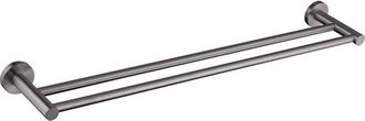 Adema Rise Dubbele Handdoekrek - 60 cm - passend bij Grohe Brushed Hard Graphite