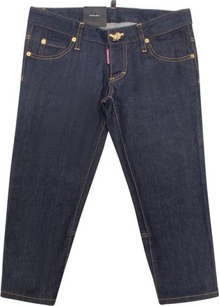 Dsquared2 Pinocchietto Capri- Made in Italy - Dames - Regular Fit Jeans - Blauw - XS - Jeans