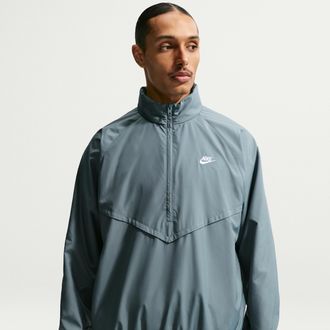 Nike Mens Windrunner Lightweight Half-Zip Jacket in Grey | IF3390-382