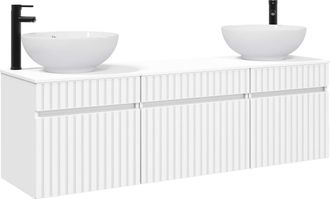 vidaXL Juego De Muebles De Ba&ntilde;o 3 Uds. Blanco 49 X 44,5 X 66,5 Cm Vidaxl