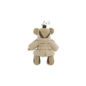 Burberry Womens Beige Cashmere Keychain Accessory