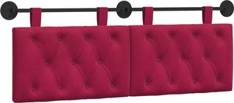 vidaXL Cabecero Colgante Rojo Vino Terciopelo Vidaxl