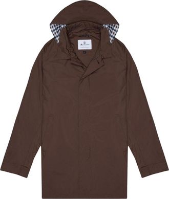 Aquascutum Mens Active Packable Trench Brown Jacket - Size X-Large