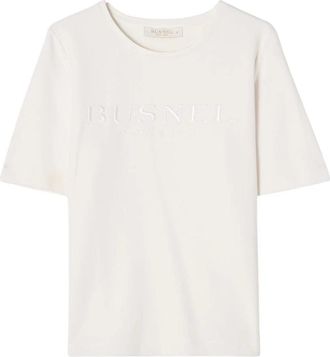 Busnel Hanna T-shirt - Dames - T-shirts - Beige - L - Katoen - Tops